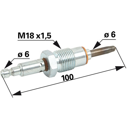 Candela preriscaldamento M18x1,5