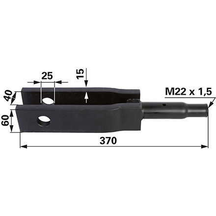 Gabelstück Unten 40 mm