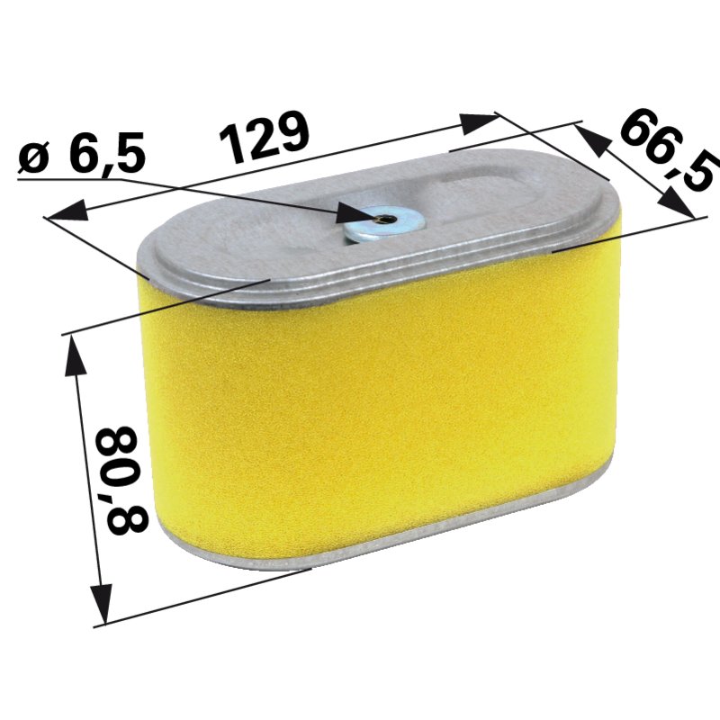 Filtro aria ovale, L=129 x L=66,5 mm al posto di Honda 17210ZE8003, 17210ZE8013