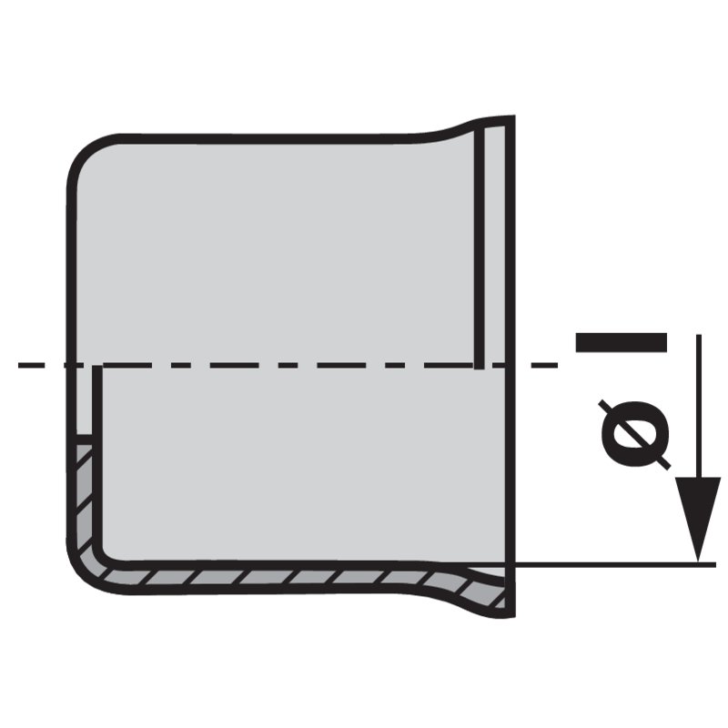 Schlauchhülse ID 13 mm, AD 15 mm, Länge 21 mm