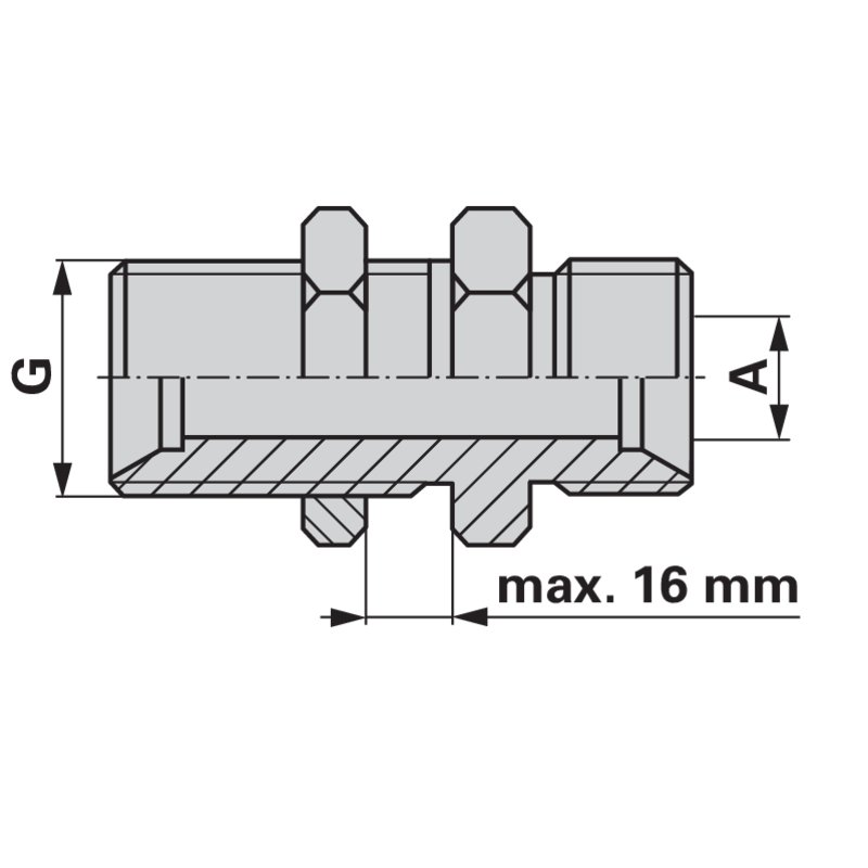 Gerade Schottverschraubung