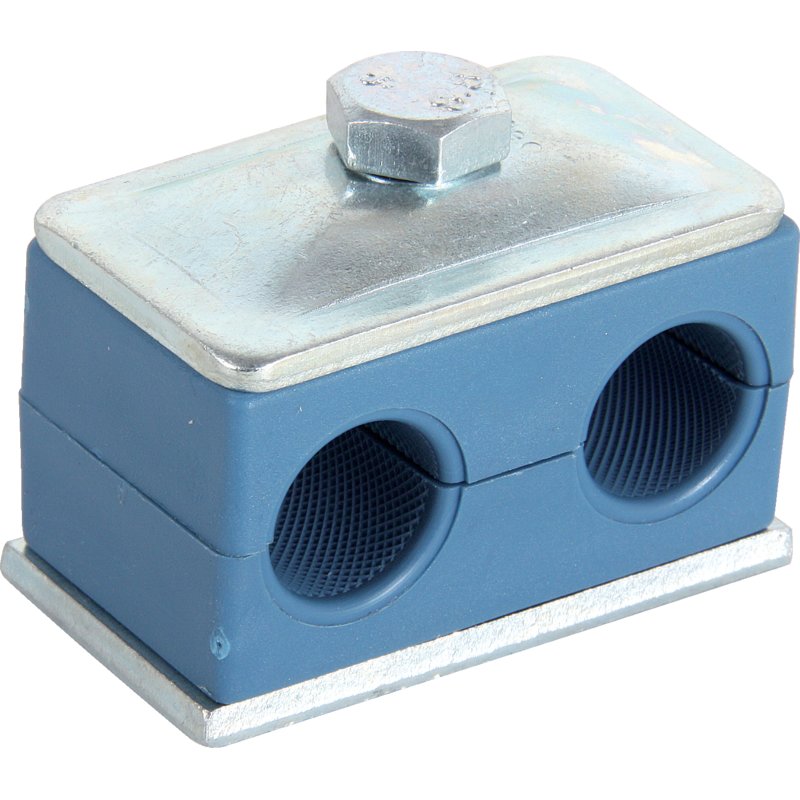 Morsetto doppio per tubi, CF1, tubo Dm 10