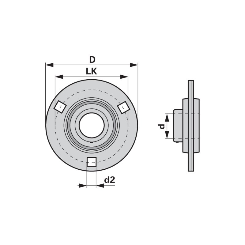 Cuscinetto flangiato
