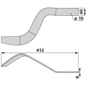 Raschiatore destro - compatibile con MASCHIO GASPARDO, numero di riferimento: 22220060 (prodotto non originale)