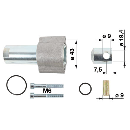 Anschlussglocke LK43mm IDm9 M16x1,5