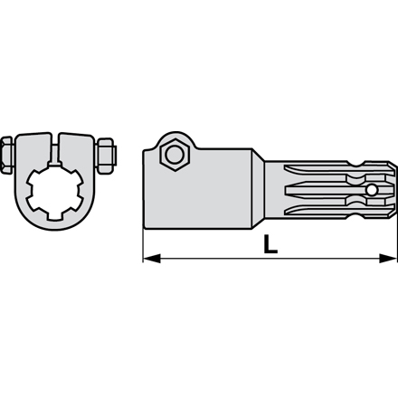 Adapter zum Schrauben 175mm 1 3/4-6, 1 3/4-6