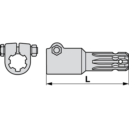 Adattatore da vitare 175mm 1 3/4-6, 1 3/4-6