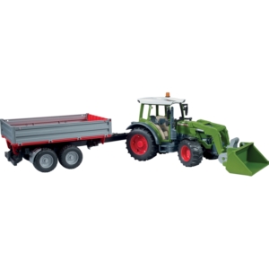 Trattore Fendt Vario 211 con caricatore frontale e cassone ribaltabile a tandem giocattolo 02182 - Bruder