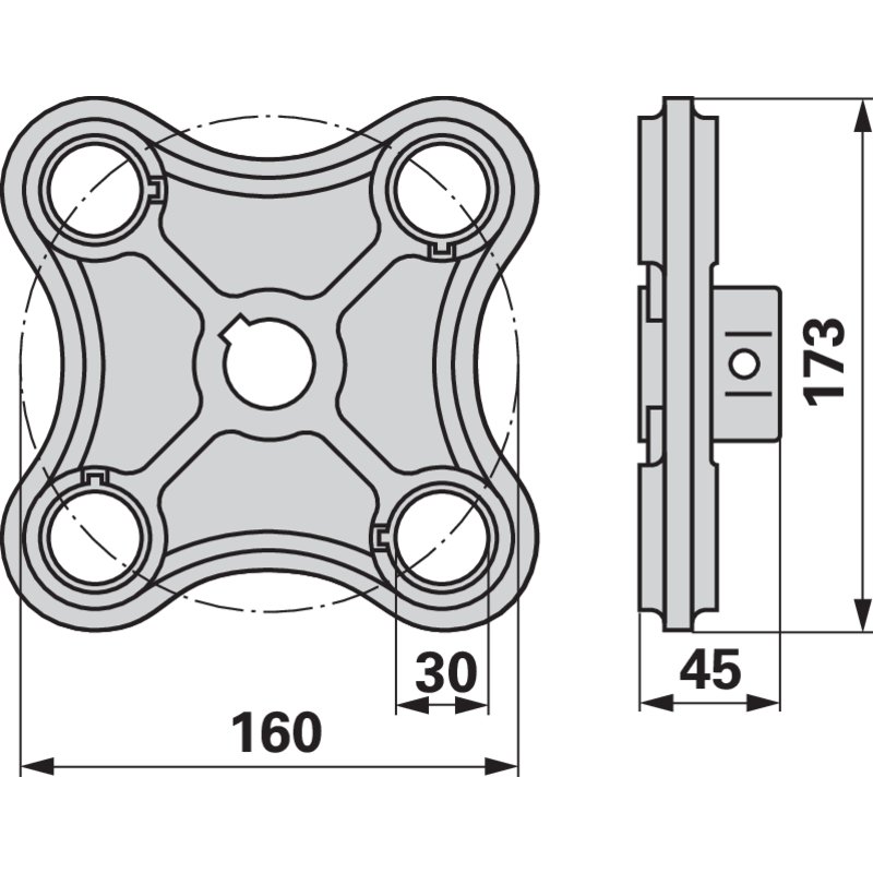 Stirnscheibe 4 x 30 mm anstelle von Pöttinger 126.50.024.0