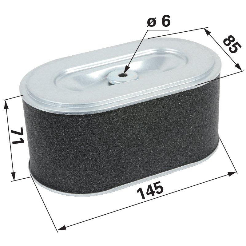 Filtro aria ovale, L=145 x L=85 mm al posto di Robin 2793260707, 2793260717