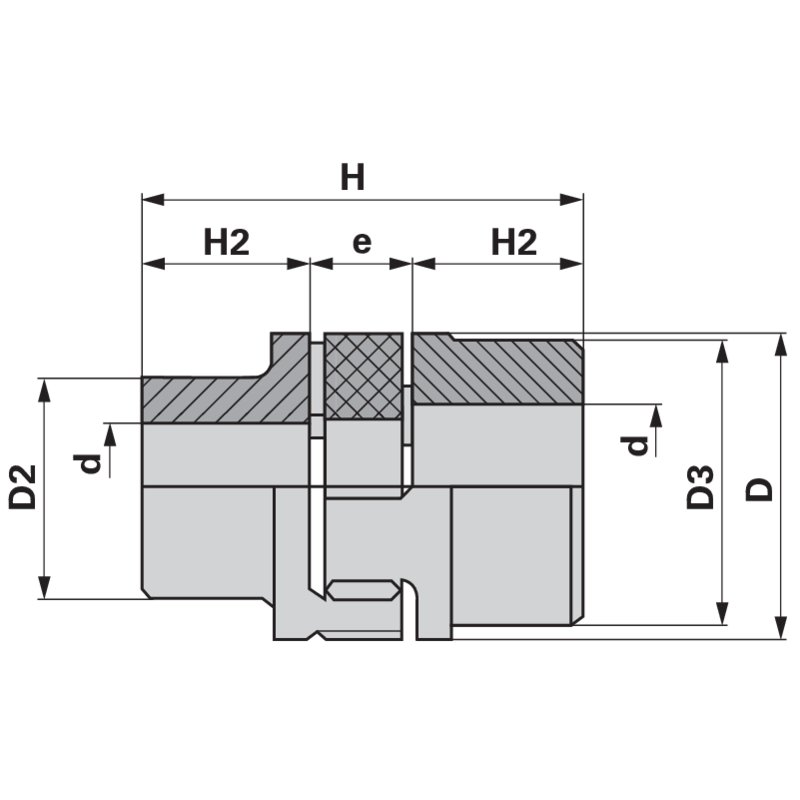 Halbkupplung Type 19/24, Form B, vorgebohrt GG25