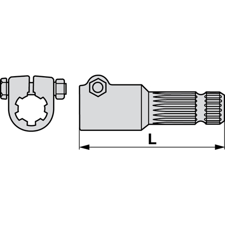 Adattatore da  vitare 175mm  1 3/8-6, 1 3/8-21