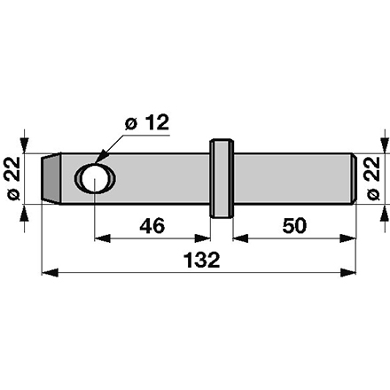 Anschweißbolzen Kat.1 Länge 132 mm