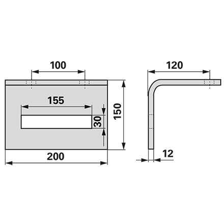 Zinkenhalter für Rahmen 100x100 System Goliath