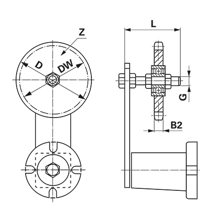 Kettenradsatz einfach Type ZN 20-1