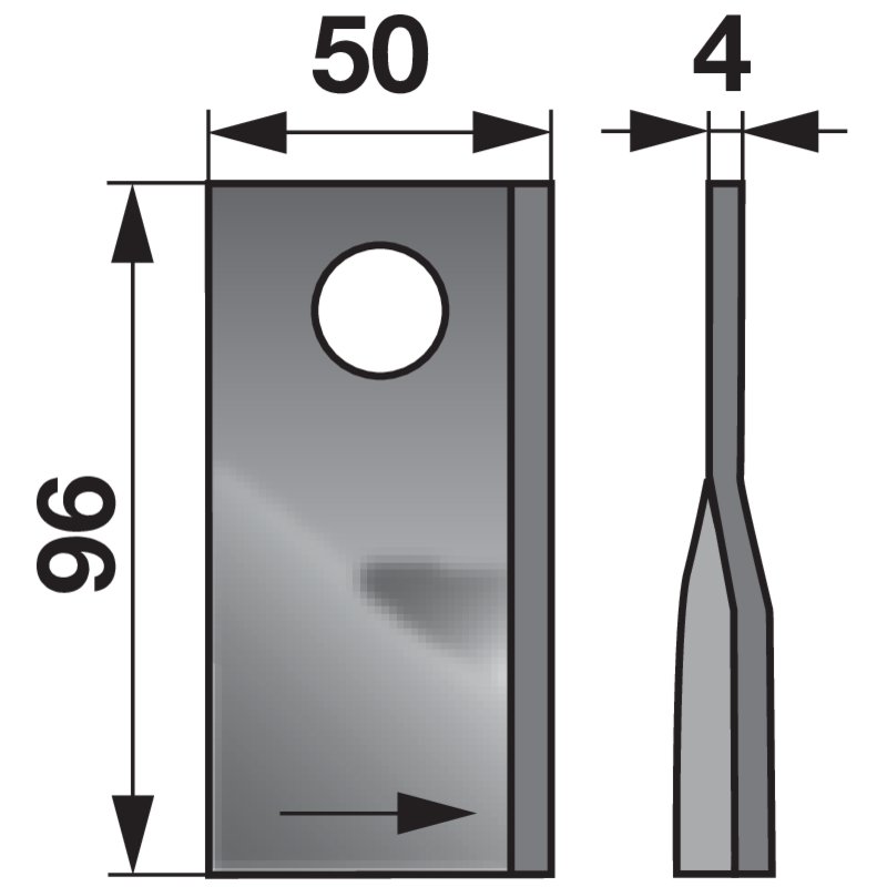 Kreiselmäherklingen links