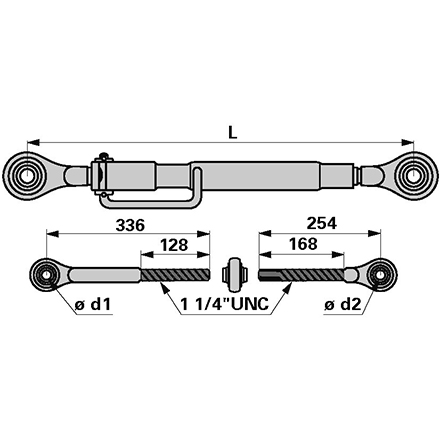 Hydraulischer Oberlenker Kat.2 552-755M