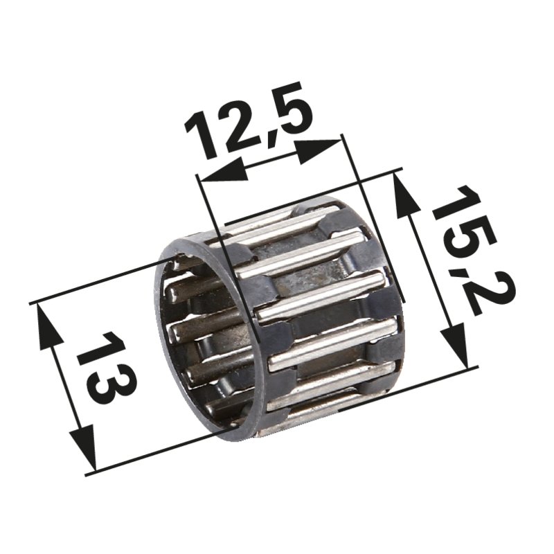 Cuscinetto a rullini OD 15,2 mm, ID 13 mm, W 12,5 mm