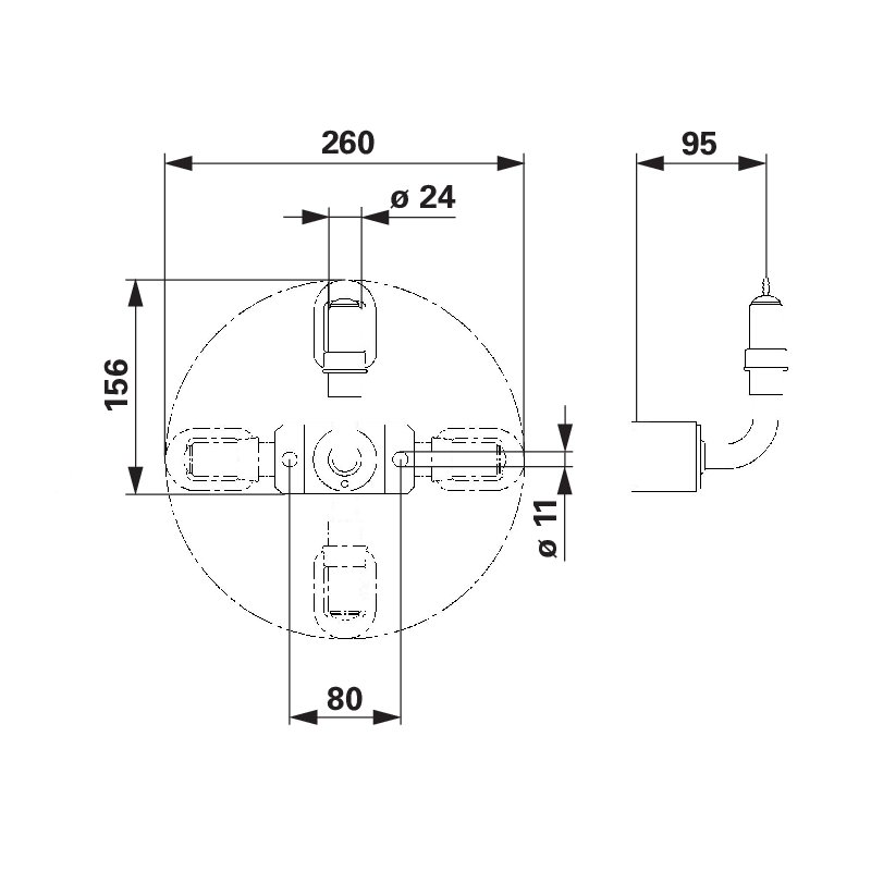 Halterung Aufsteckrohr drehbar 90 Gard