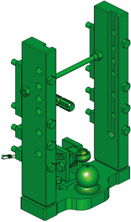 Lagerbock mit K80 330 mm höhenverstellbar
