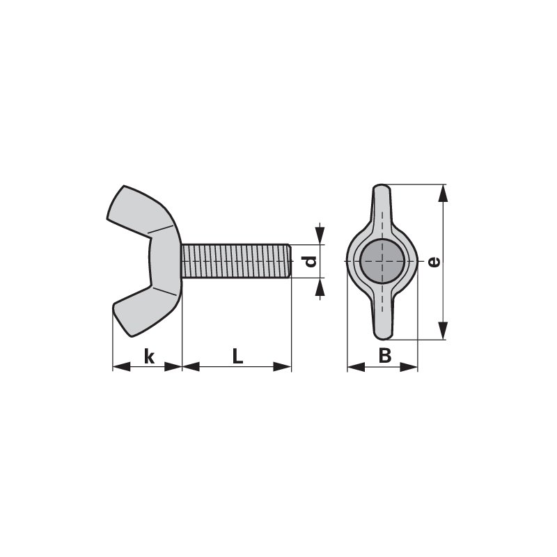 Flügelschraube M10x30