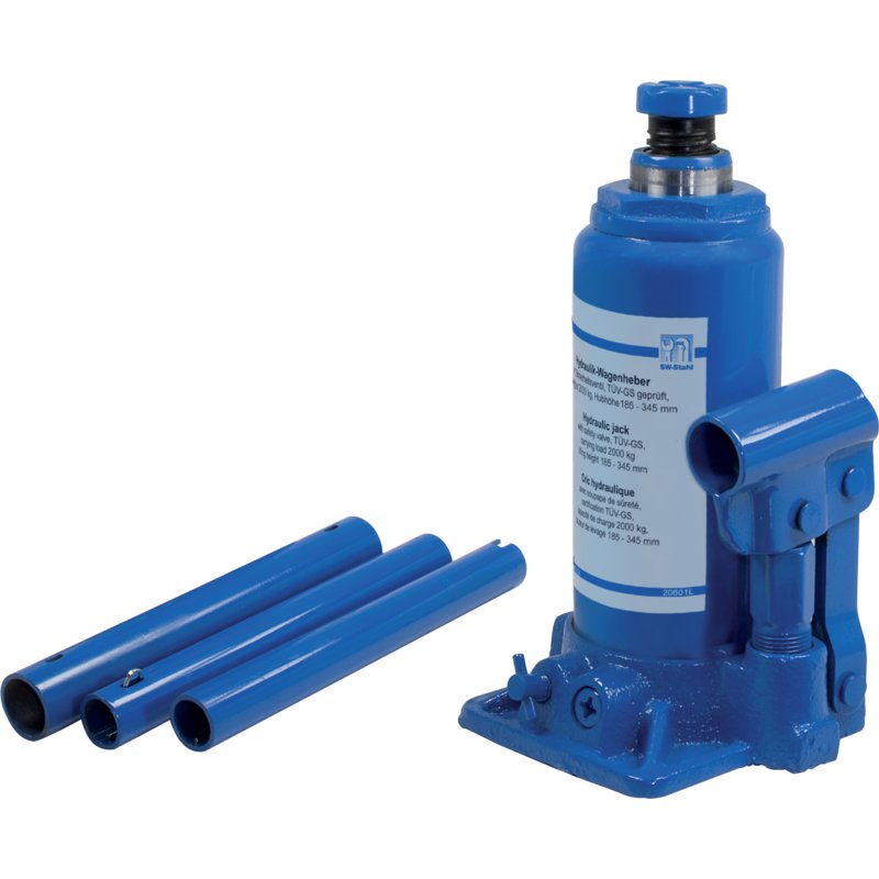 Hydraulik-Wagenheber Tragkraft 2000 kg, H 181 - 345 mm mit Sicherheitsventil