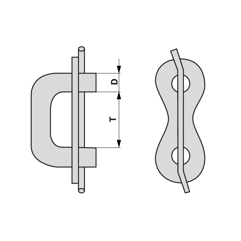 Kettenverschlussglied für Kette 8 x 31