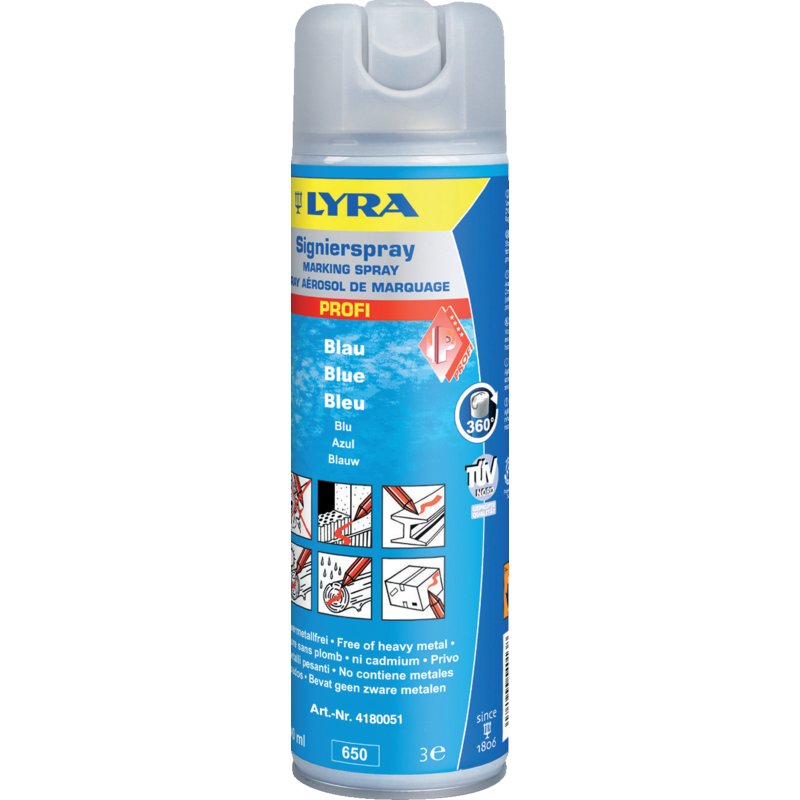 Forstmarkierspray Blau, Inhalt 500 ml von Lyra