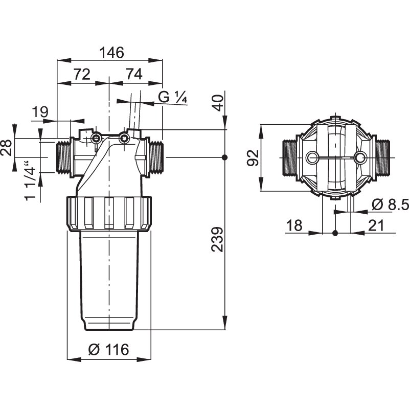 Leitungsfilter komplett