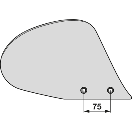 Vorschälermollblech Rechts