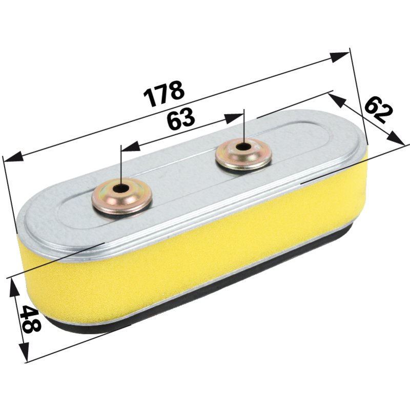 Filtro aria ovale, L 178 x L 62 mm al posto di Honda 17211ZE7W01