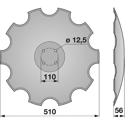 Disco per erpice dentato, Pöttinger 8504.1023.1