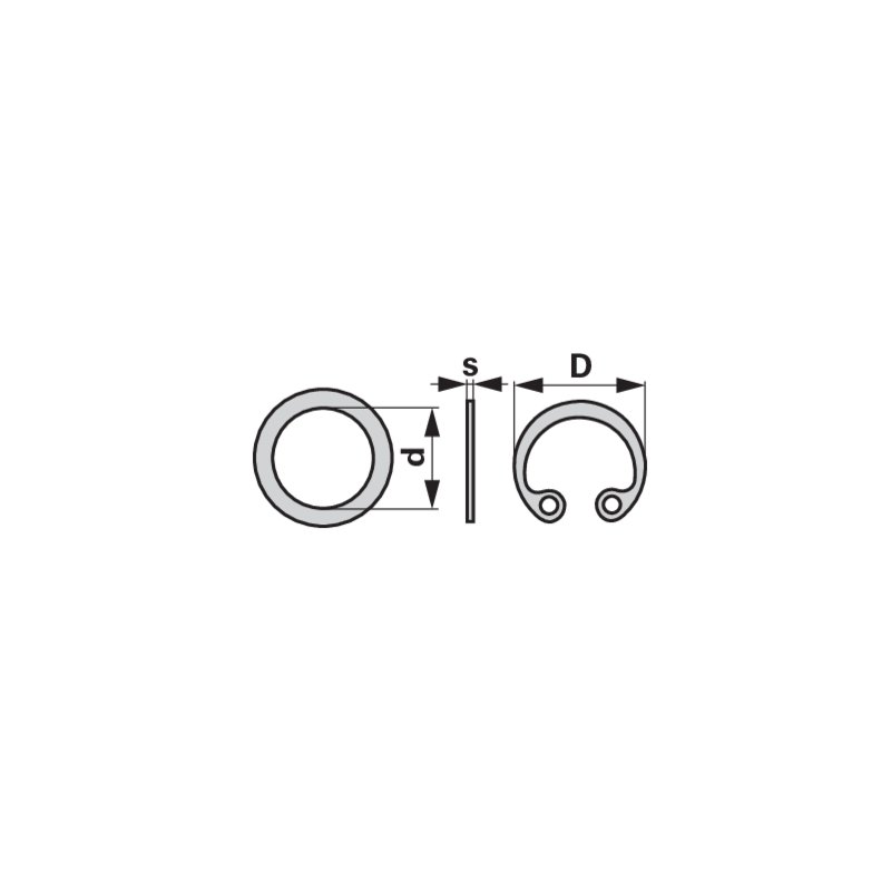 Anello di sicurezza interno 80x2,5 DIN472