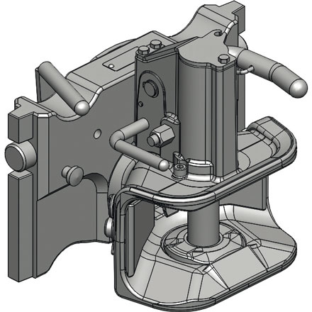Gancio traino regolabile in altezza automatico 320mm mFB