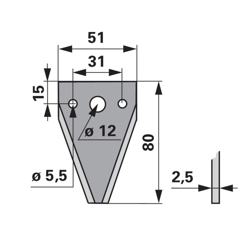 Mähmesserführungsklinge