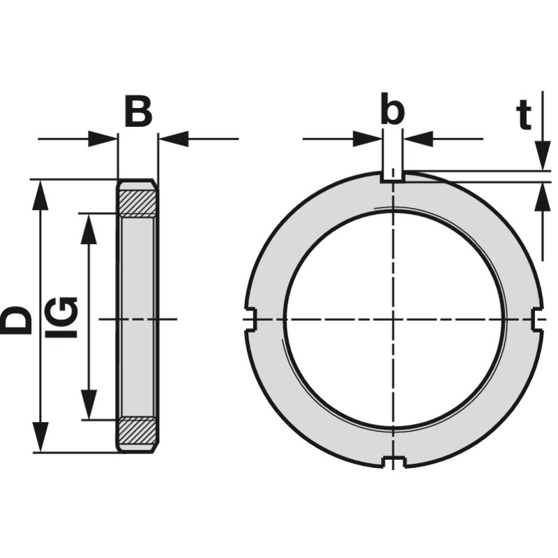 Sicherungsmutter KM04 M20x1,00 Stahl