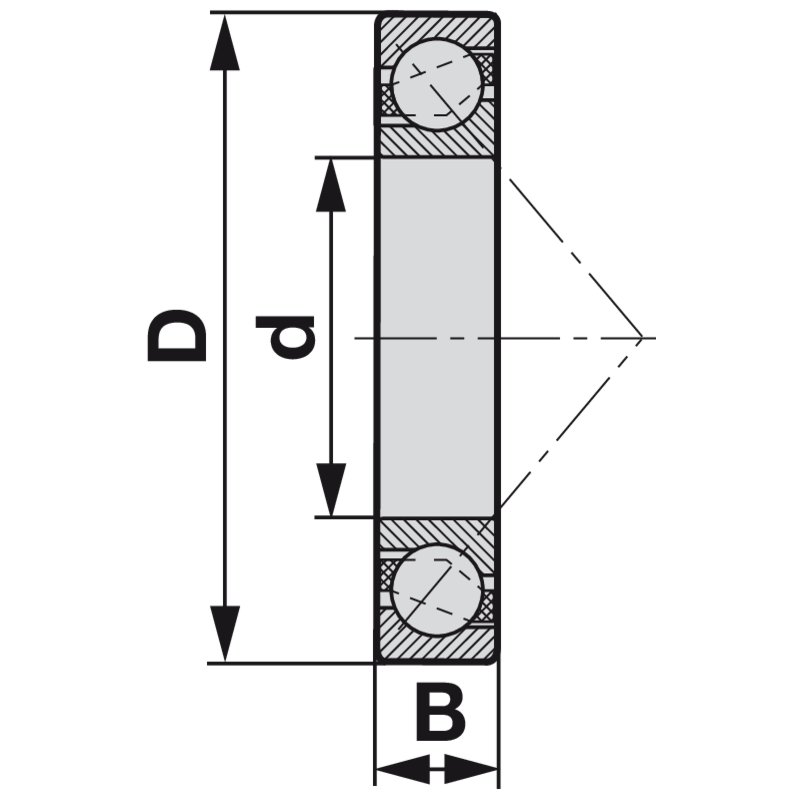 Cuscinetto a sfere a contatto obliquo 7212 B TVP a una corona, DIN628-1 FAG