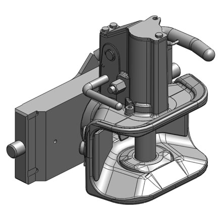 Gancio traino regolabile in altezza automatico 293mm FB2