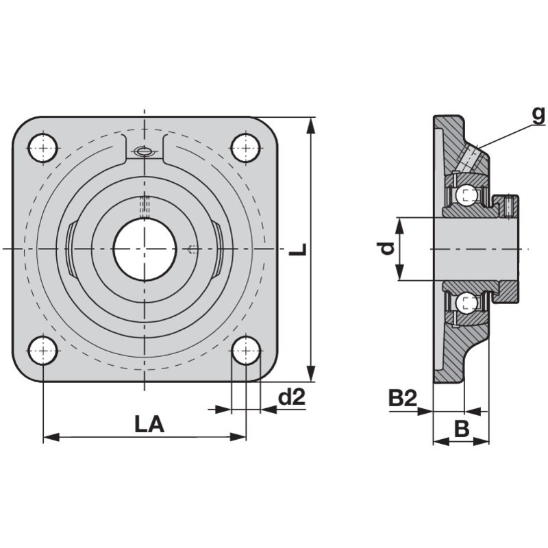 Cuscinetto flangiato