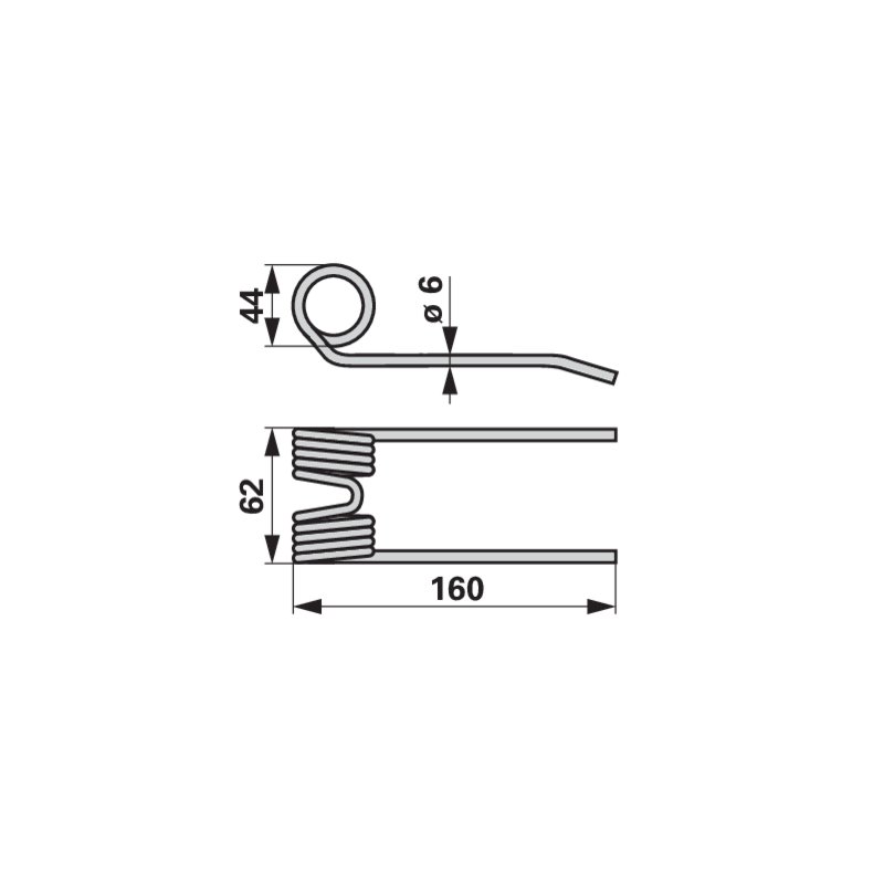 Dente di prelievo nero-grigio adatto per Steyr