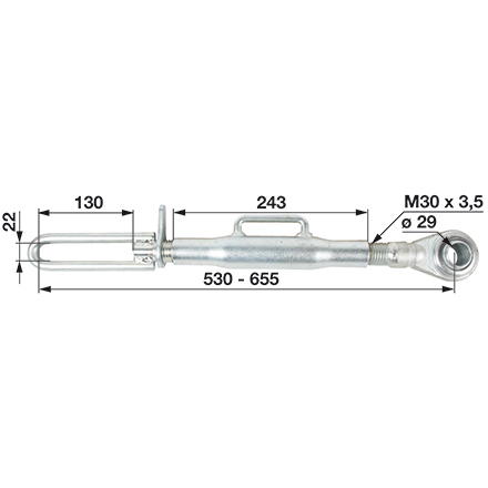 Catena stabilizzatore 530-660 mm invece di 135700740401
