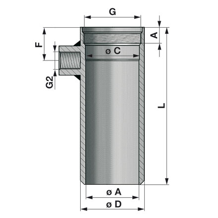 Zylinderrohr Dm 40/50 x 392