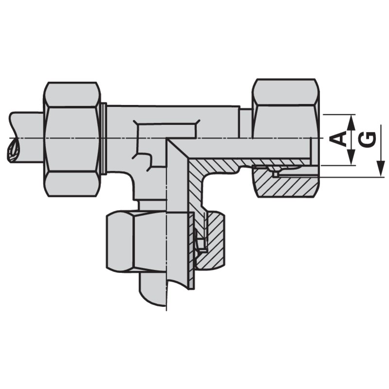 Einstellbare L-Verschraubung ELS 10L