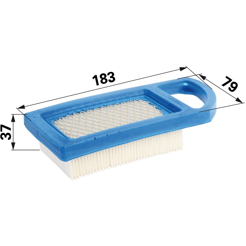 Filtro aria piatto, L=183 x L=79 mm al posto di Briggs 697152