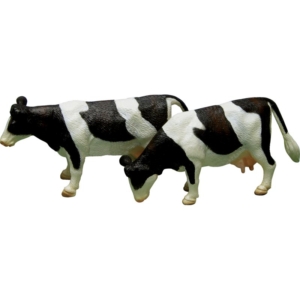 Figurina di mucca in piedi, 2 pezzi, in scala 1:32 giocattolo 571873 - Kids Globe