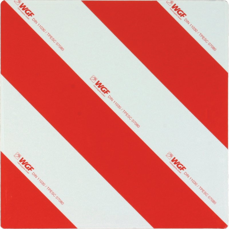 Warntafel einseitig rechts 423x423 mm