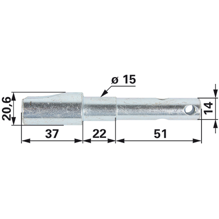 Bullone di sicurezza cat. 2, diam. 20,6 mm