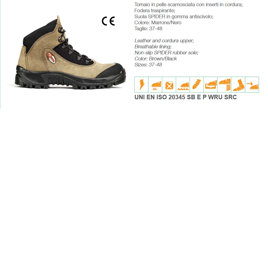 Scarpe Sicurezza generale marrone TG.43