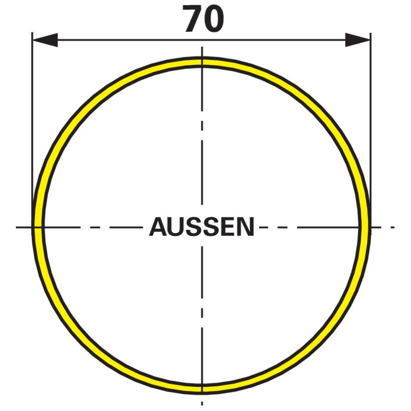 Gelenkwellenschutz Größe W2, für Weitwinkel, 1.360 mm ohne Laufringe