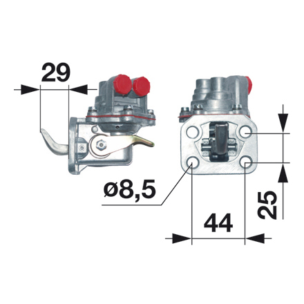 Kraftstoffpumpe anstelle von Massey Ferguson 2641704